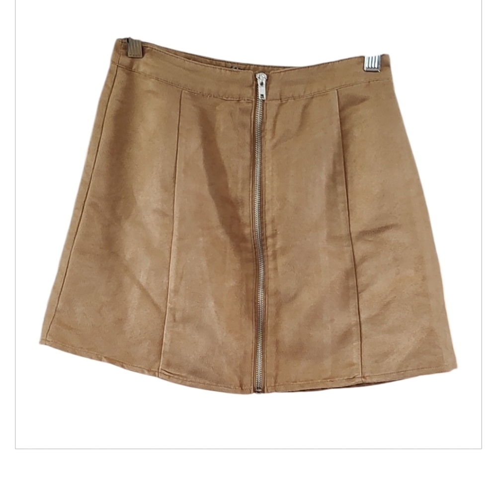 Forever 21 Camel Faux Suede Mini Skirt
